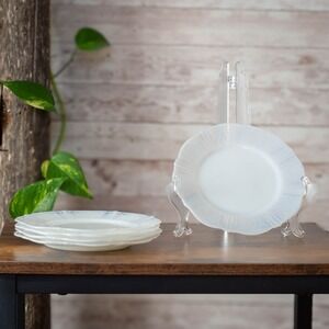 Set of 5 1930s Macbeth-Evans Monax Glass American Sweetheart Small Plates